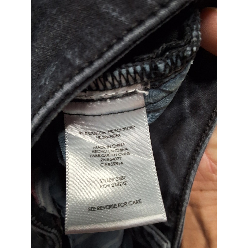 Cabi Slim Boyfriend Jeans Black Distressed Denim Pants Size 4 - Picture 5 of 6